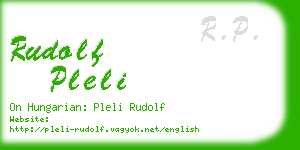 rudolf pleli business card